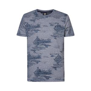 Petrol industries T-shirt met ronde hals en print