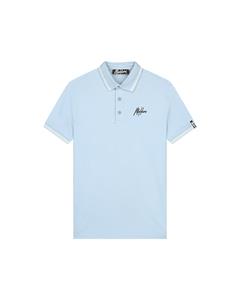 Malelions Men Signature Polo - Light Blue/White