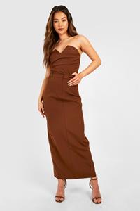 Boohoo Midaxi Rok, Chocolate