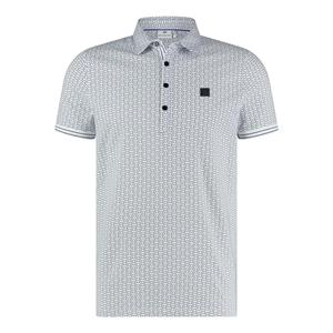 Blue Industry Jersey Poloshirt Print Blauw
