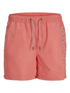 Jack & Jones Jongens zwemshort jpstfiji double logo effen hot coral