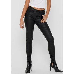 Only Imitatieleren broek ONLANNE K MID WAIST COATED PNT NOOS