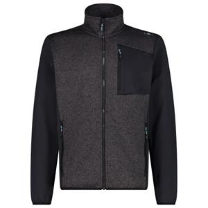 CMP  Jacket Jacquard Knitted - Fleecevest, zwart/grijs