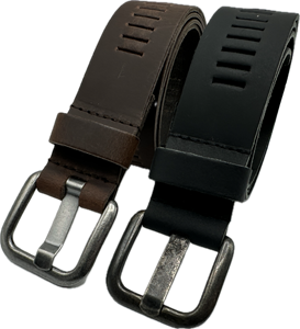 ARIESZZZ Riem unisex leder zwart bruin 2 pack