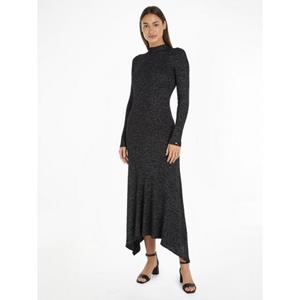 Tommy Hilfiger Strickkleid "LUREX F&F MOCK-NK MIDI DRESS"