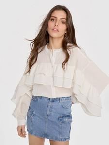 Alix The Label Structured chiffon ruffle blouse -