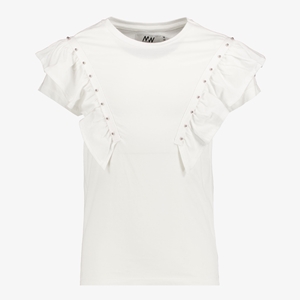 MyWay meisjes T-shirt met ruches wit