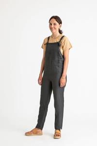 MATONA Damen vegan Overall Leinen Schwarz