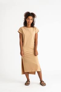 MATONA Damen vegan Tee Kleid Camel