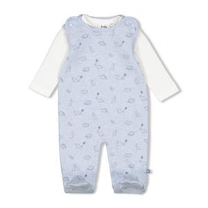 Feetje 2-delig romperpak A-Roarable Blauw gemêleerd
