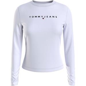 Tommy Jeans Langarmshirt Slim Linear Shirt Longsleeve mit Logostickerei