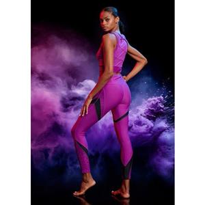 active by Lascana Legging met leo- en kleurinzetstukken