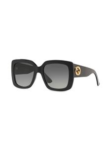 Gucci Eyewear Zonnebril met vierkant montuur - Zwart