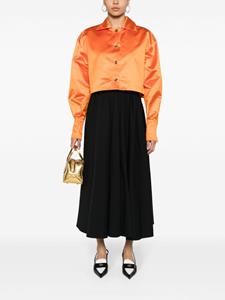 Patou Volume Gabardine midi-rok - Zwart