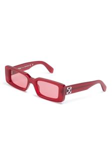 off-whiteeyewear Off-White Eyewear Arthur zonnebril met rechthoekig montuur - Rood