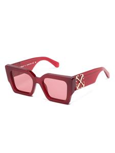 off-whiteeyewear Off-White Eyewear Catalina zonnebril met vierkant montuur - Rood