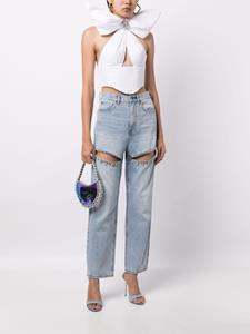 AREA Jeans verfraaid met kristallen - Blauw