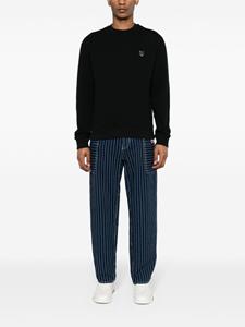 maisonkitsuné Maison Kitsuné Sweater met vossenkop - Zwart