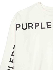 Purple Brand Katoenen sweater met logoprint - Wit