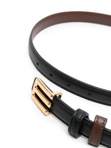 ETRO Leren riem met logogesp - Zwart