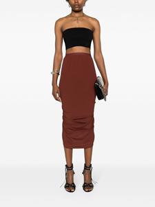 rickowens Rick Owens Shrimp gedrapeerde midi-rok - Bruin