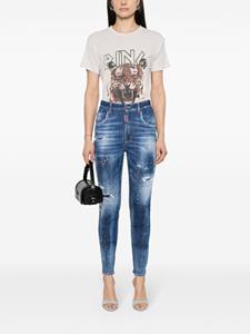 DSQUARED2 Gerafelde jeans met toelopende pijpen - Blauw