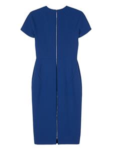 victoriabeckham Victoria Beckham Midi-jurk met ronde hals - Blauw