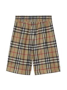 burberrykids Burberry Kids Vintage check geperforeerde shorts - Beige