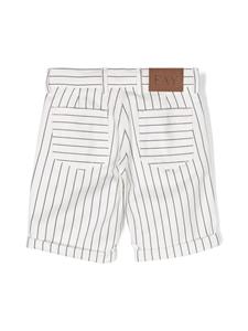 faykids Fay Kids Gestreepte shorts - Wit