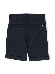 bosskidswear BOSS Kidswear Shorts van stretch-katoen met omslag - Blauw