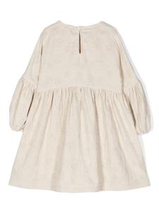 Andorine Jurk met bloemen-jacquard - Beige