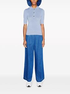 rosettagetty Rosetta Getty High waist jeans met wijde pijpen - Blauw