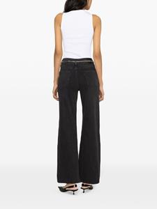 Maje High waist jeans met wijde pijpen - Zwart