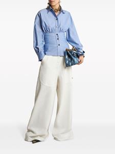 ETRO Broek met wijde pijpen en print - Wit