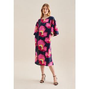 seidensticker Sommerkleid "Schwarze Rose", Kurzarm Rundhals Floral