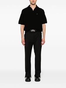 Represent Bouclé poloshirt - Zwart