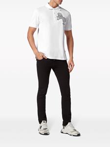philippplein Philipp Plein Poloshirt verfraaid met kristal - Wit