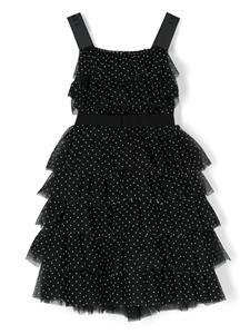 TWINSET Kids Gelaagde jurk met stippen - Zwart