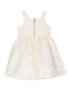 mimisol Mi Mi Sol Jurk met bloemenpatch - Beige