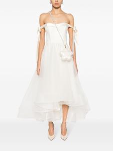 anaradu Ana Radu Flared crêpe midi-jurk - Beige