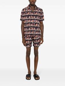amirslama Amir Slama Shorts met print - Zwart