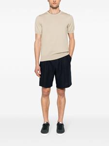 Lardini Mid waist linnen bermuda shorts - Blauw