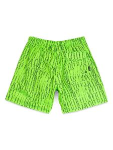 Purple Brand Shorts met logoprint - Groen