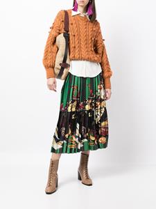 stellajean Stella Jean Gewikkelde plooirok - Groen
