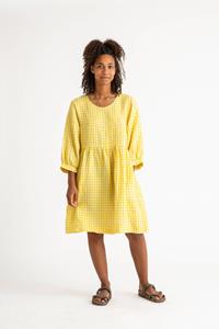 MATONA Damen vegan Day Dress Yellow Gingham