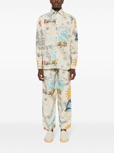 amirslama Amir Slama Broek met elastische taille en print - Beige