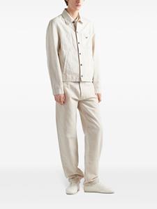 Prada Chambray mid waist straight broek - Beige