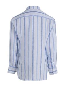 etrokids ETRO KIDS Gestreept linnen shirt - Blauw