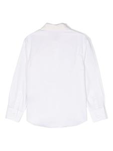missonikids Missoni Kids Katoenen shirt met gebreide vlakken - Wit