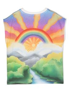 stellamccartneykids Stella McCartney Kids T-shirt met regenboogprint - Groen